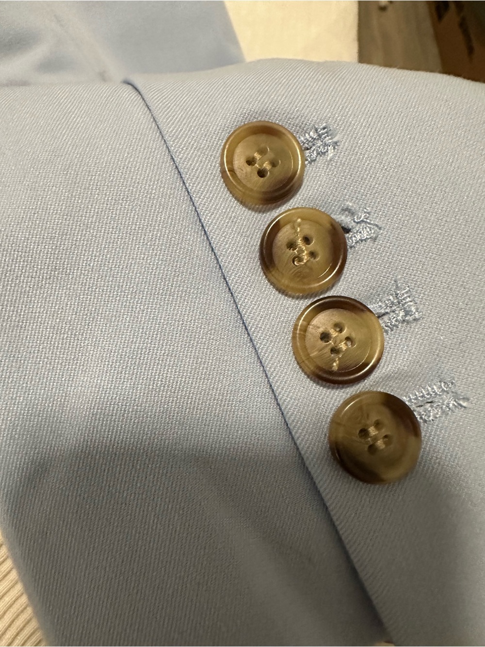 Halogen Light Blue Single-Button Tailored Blazer - Picture 5 of 6